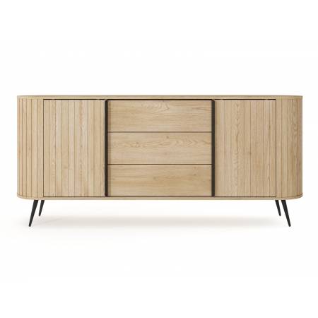 Komoda ryflowana dąb cremona 196 cm 2D3S LAVIA